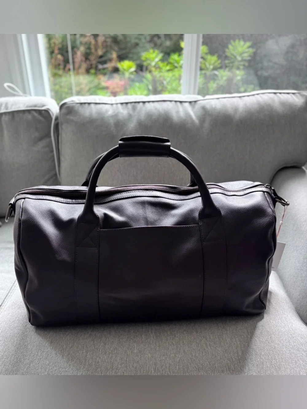 Quince Nappa Leather Duffle Bag Dark Brown New With Tags - Picture 9 of 14
